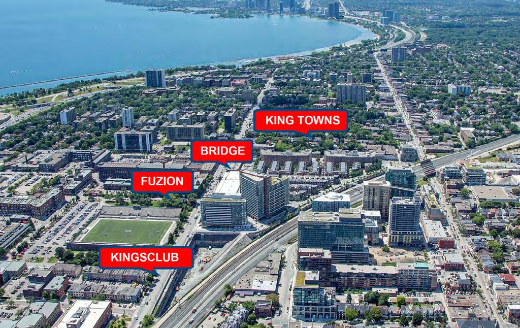 King West פרויקטים שהושלמו קרקע בשטח של 56 דונם שנרכשה מחברת הרכבות הקנדית השלמת ייזום בניה ומכירה של 1,700 יחידות