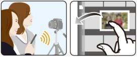 קישוריות Wi-Fi/NFC לתשומת לבכם, ניתן להשתמש במצלמה כהתקן אלחוטי ברשת.LAN קיים סיכון בו המידע המועבר הקישור יגיע גם לאחרים.