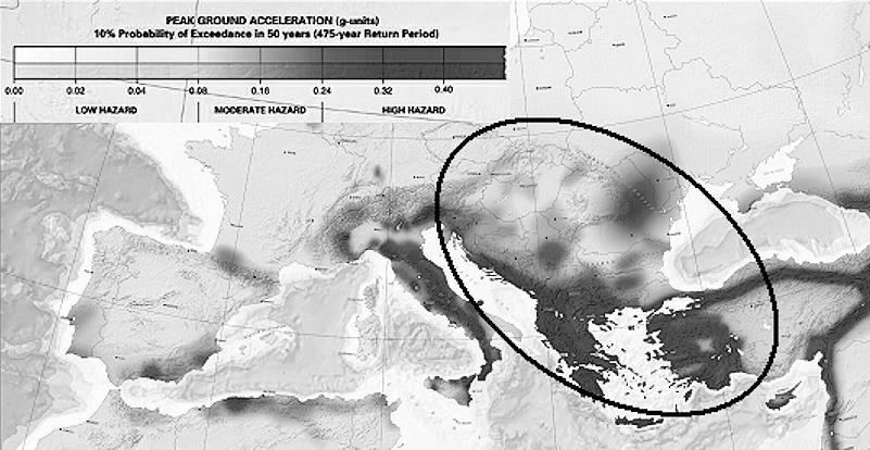 הרצועה האלפידית פעילות האנטולי והלוח סייסמית Southeastern Europe s