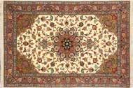 שטיח איספהאן פרסי שורש משי, 1920 בקירוב, מדליון מרכזי,