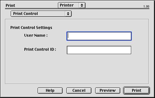 בקרת הדפסה) הדפסה PRINT OPTIONS - PRINT (אפשרויות CONTROL אם אתה משתמש בתוכנה Windows Print Control Server לניהול
