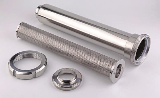 מסנני קו FILTERS Filtering parts easily extractable. Standard production: sheet metal filter cartridges with 1 mm holes.