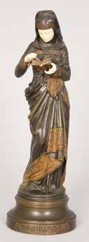 Carl גובה: 40 ס מ. $ 400 500 564. פסל ברונזה, אלגוריה לאביב. דמות אישה לבושה טוגה ומחזיקה גרלנדה. גובה: 28 ס מ.