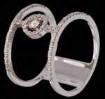 טבעת ETERNITY זהב לבן 14K, משובצת יהלומים במשקל של כ-.ct 1.