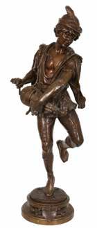 $ 800 1,200 1199. פסל ברונזה ושנהב בדמות ז'אן ד'ארק, 1940 בקירוב.
