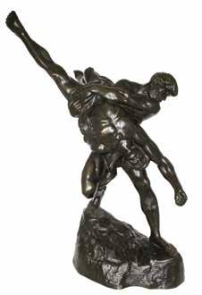 )1852-1908( Jef Lambeaux.1198 פסל ברונזה lutteurs Les הנאבקים. חתום.