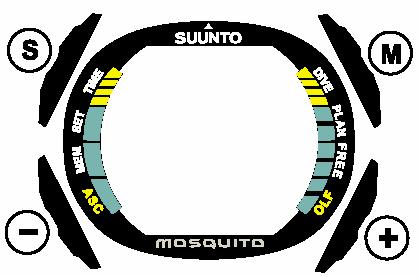 2. הכרת המכשיר 2.1. פונקציות ה- Mosquito הוא שעון מחשב מתוחכם המשמש כמכשיר מדידה רב שימושי לצלילה וכשעון ספורט, אשר לו מספר אופני פעולה שונים כמחשב צלילה וכמד זמן.