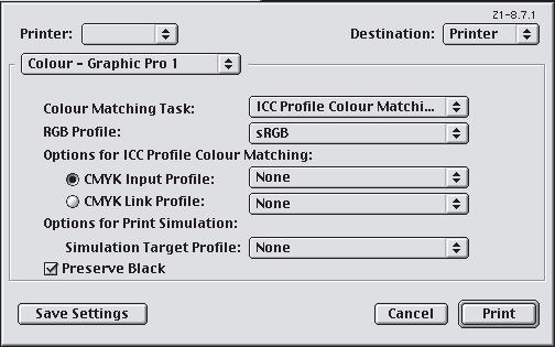 .5 בחר Pro1] [Colour Graphic.(4) 1 2 3 6. מתפריט Task] [Colour Matching (משימת התאמת צבעים) (5), בחר.(ICC צבעים בעזרת פרופיל (התאמת [ICC ProÞle Colour Matching] 7.