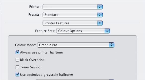MAC OS X.1 בחר [File] (קובץ) [Print] (הדפסה). 2. מתפריט [Printer] (מדפסת) (1), בחר בדגם המדפסת שלך. 1 2 3 4.3 בחר Features] [Printer (מאפייני מדפסת).(2) 4.