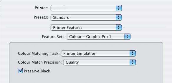 מתפריט Sets] [Feature (ערכות מאפיינים) (5), בחר.(Graphic Pro 1 (צבע [Colour Graphic Pro1] 5 6.