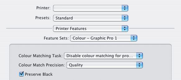 7 מתפריט Task] [Colour Matching (משימת התאמת צבעים), (6) בחר באפשרות Creation] [Disable Colour Matching for ProÞle (בטל התאמת צבעים ליצירת פרופיל) אם אתה יוצר פרופיל ICC בעזרת תוכנה ליצירת