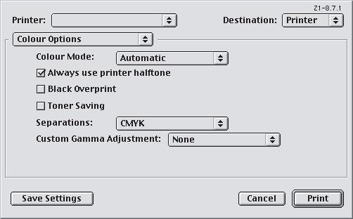 MAC OS9.1 בחר [File] (קובץ) [Print] (הדפסה). 1 2 3 2. מתפריט המדפסת (1) בחר בדגם המדפסת שלך.