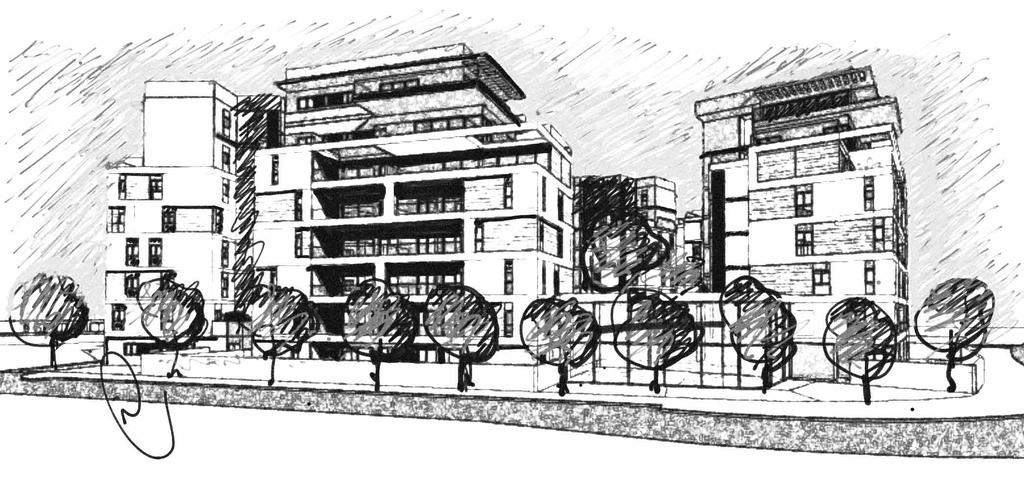 האדריכל פרופסור גבי שורץ החזון "פארק רקפות" CENTER תוכנן ברוח הסגנון הבינלאומי. הבניינים מאורגנים סביב חצר מרכזית אליה מגיעים דרך לובי כניסה ראשי ומשותף.