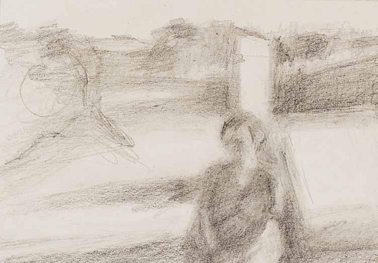 Study for Portrait of Hasida, on the Road to El Bureij Pencil on paper 9.