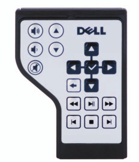 הפעלת מדיה באמצעות Dell Travel Remote Windows ו- Dell Media Direct מיועד לשליטה ב- Dell Travel Remote.Vista Media Center ההתקן יכול לעבוד רק במחשבים מסוימים.