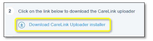 הורדת תוכנה Uploader Carelinkלמחשב לשם העלאת נתונים בכניסה ראשונה למערכת, הקלד את שם המשתמש והסיסמה.