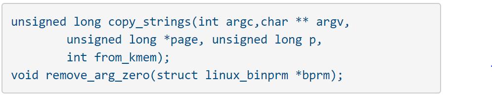 על מנת לכתוב פורמט שבאמת יעשה משהו נצטרך להבין את הארגומנטים שמועברים לפונקציית הטעינה שלנו )format->load_binary( הארגומנט הראשון הינו struct linux_binprm שעברנו עליו בתחילת המאמר והארגומנט השני הינו