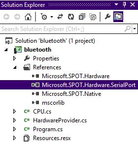 נוסיף את ההרחבה גם ל using בתוך הקוד שבקובץ Program.cs של הפרויקט: using System; using Microsoft.SPOT; using Microsoft.