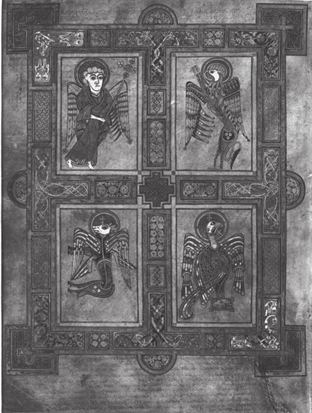 סמליהם של בעלי ארבע הבשורות מתוך הספר