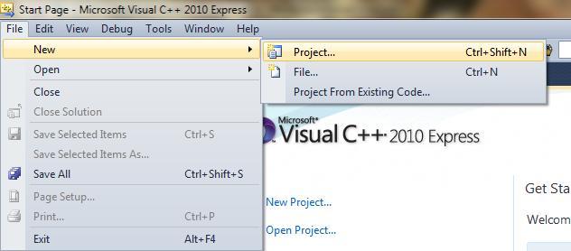 סביבת פיתוח תוכנית ראשונה הפעלת הסביבה Start All Programs Microsoft Visual Studio 2010 Microsoft Visual Studio 2010 Visual C++