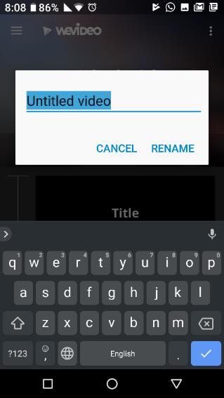 יצירת קליפ וידאו באמצעות אפליקציית - WeVideo לאנדרואיד הערה: במדריך זה מתוארות האפשרויות הקיימות בחינם.