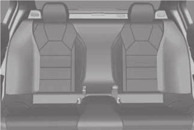 מושבים אחוריים )3 המושבים האחוריים מאפשרים הסעת שני נוסעים. אזהרה 1( את כל הכוונונים יש לבצע כאשר הרכב נייח.