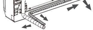 שלב רביעי: צינור יציאה ניתן לכוון החוצה את הצינור לצד ימין, ימין- אחורי, שמאל, או שמאל-אחורי.