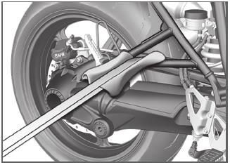 האופנוע על מעמד סכנת נזק שים לב נופל הצדה לרכיבים נפילת האופנוע אבטח את האופנוע בעת