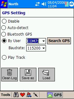 GPS Settings ניתן לתת למערכת לאתר את ה- GPS על-ידי חיפוש אוטומטי