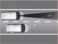 זהירות זהירות אזהרה כשרכבך גורר רכב אחר או גרור, נתק את מערכת AEB בעזרת תפריט ההגדרות שבלוח המחוונים.