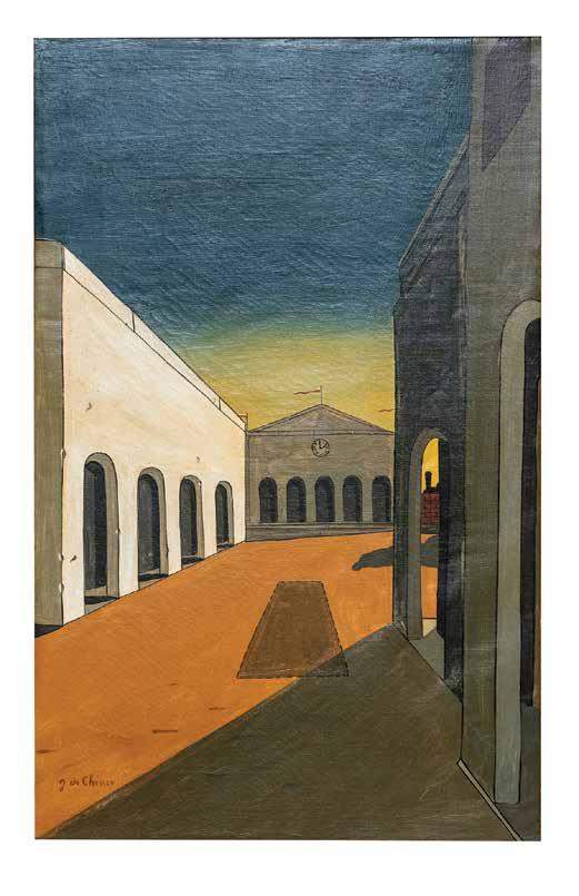 ג'ורג'יו דה-קיריקו, פיאצה-קומפוזיציהארכיטקטונית, 1917 ג'ורג'יו דה-קיריקו )1888 1978(, - היה צייר קדם-סוריאליסטי איטלקי יליד יוון.