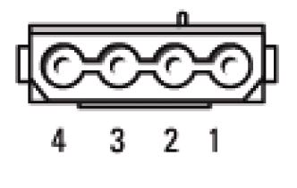 4 +12 VBDC 5 לבן מחבר מתח DC P7 מספר פין שם אות חוט 22-AWG + 5 וולט