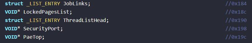 ב EPROCESS+0x190 Offset- יש אובייקט LIST_ENTRY שמחבר את כל ה Threads- של ה,Process- כשכל Thread מיוצג ע"י אובייקט :ETHREAD מכאן ש v4- יכיל את הכתובת של ה FLink- הבא (ה ETHREAD- הראשון) ו v5- יכיל את