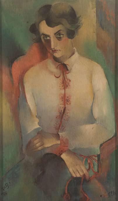 תמונה 1: יונה צליוק, דיוקן אישה, 1926, שמן על בד,