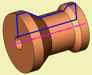 צירים Axis צירים משמשים לבניית פעולות סיבוביות למשל סיבוב הסקיצה סביב הציר לקבלת גוף סיבובי.