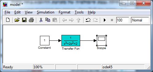 סימולציה ב simulink תחילה נבצע סימולציה של מערכת הדוגמא בחוג פתוח נפתח את simulink ונגרור את הרכיבים הבאים: יסומן בקיצור כ- TF ) (בהמשך continuous מתוך Transfer Fcn sources מתוך constant sinks מתוך