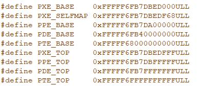 נראה זאת בעזרת :WinDbg עבור ה- Entry Self-Ref הבאות: ש- Microsoft בחרו, מבני המיפוי עבור כל תהליך ימוקמו בכתובות הוירטואליות ימוקם בכתובת.0xFFFFF6FB`7DBED000 PML4 ימוקם בכתובת.