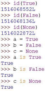 76 פרק 5 פונקציות if results is not True: כעת אנחנו יכולים להבין טוב יותר מהו.is האופרטור is בודק האם id של שני משתנים הוא זהה. אם כן נקבל.id יש ל- None וגם ל- False גם שימו לב שגם ל- True,.