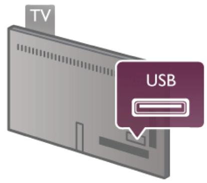 אזהרה כונן USB קשיח מפורמט באופן בלעדי לטלוויזיה זו, לא ניתן להשתמש בהקלטות המאוחסנות בו לצפייה בטלוויזיה אחרת או במחשב.