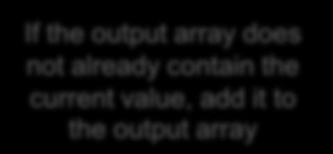 output array does not