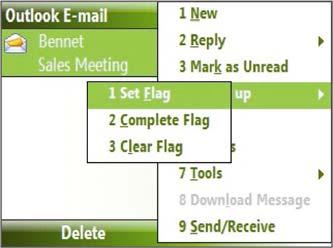 לסימון או ביטול סימון ההודעה בדגל: 1. לחצו על התחל < הודעות < דואר.Outlook 2. בחרו בהודעה הרצויה או פתחו אותה. 3.