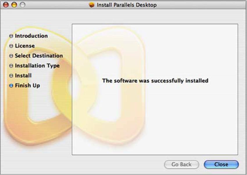 7. בסיום התקנת Parallels Desktop הקלק על כפתור.