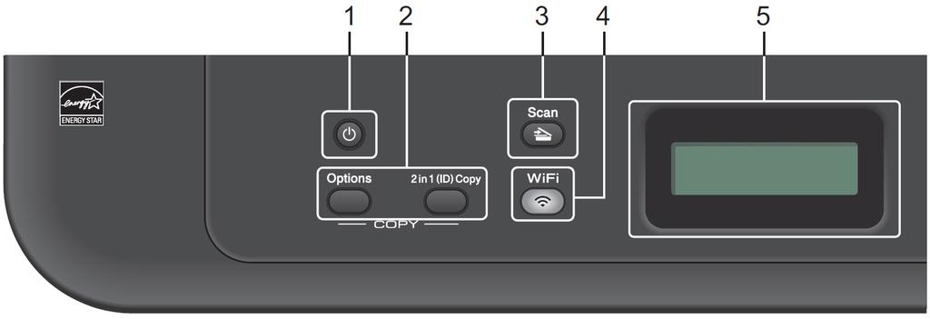 DCP-L00D/DCP-L0DW/DCP-L0DN האיור מבוסס על דגם.DCP-L0DW הפעלה/כיבוי הפעילו את המכשיר באמצעות לחיצה על.