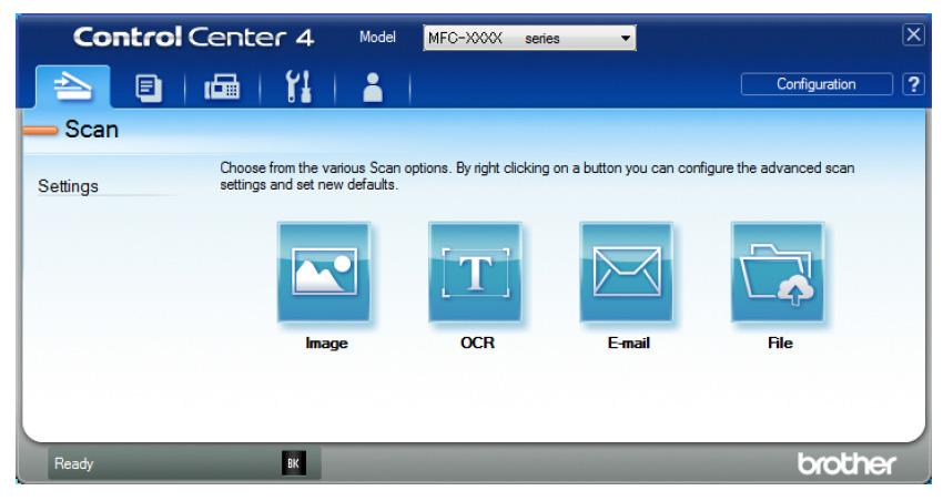 שמירת מסמכים ותצלומים סרוקים בתיקייה כקובץ PDF באמצעות ControlCenter Advanced Mode (Windows ) סרקו מסמכים