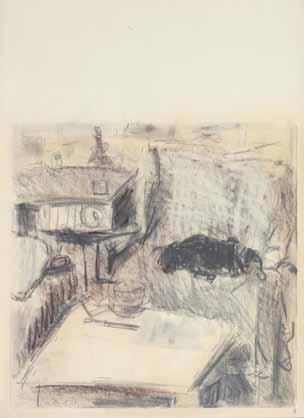 1952) Untitled / 1987 / Oil pastel on paper / 69X50 cm / Signed and dated $800-1000.