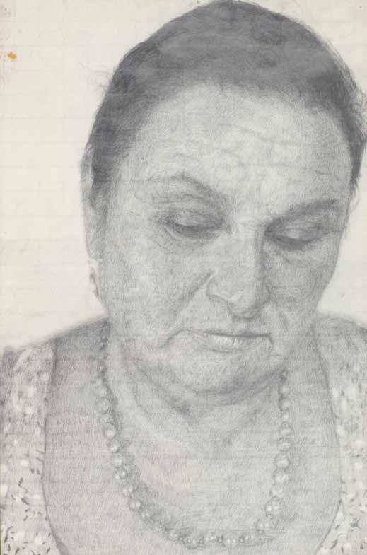 Aram Gershuni (b. 1967) Portrait of Bianca Eshel Gershuni Pencil on paper / 46X30 cm Signed.