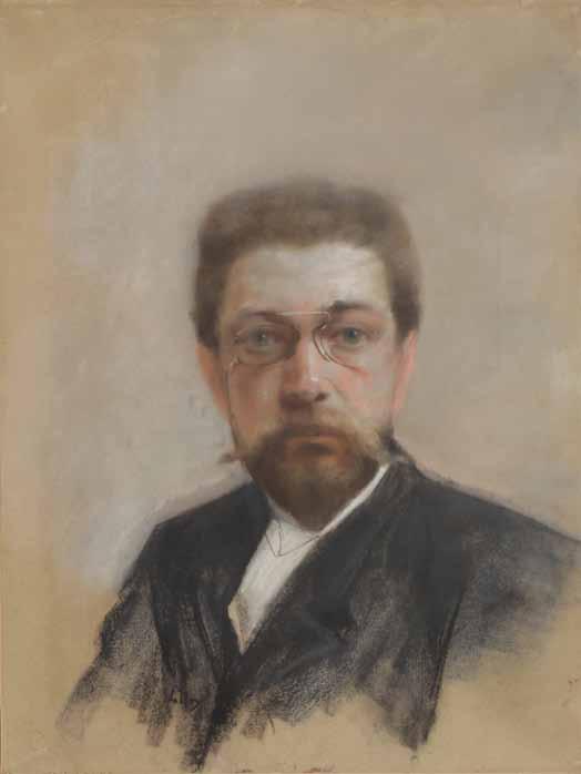 Lesser Ury (1861-1931) Portrait of a Man / Pastel on paper / 57X43 cm / Signed Provenance: Koller Auction house, Zurich, 23.6.2006 (item no. 3194).