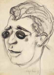 Portrait of a Man / Pencil drawing / 37X30 cm / Signed $600-800.
