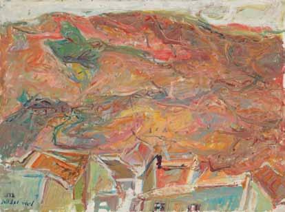121 122.121 אליהו גת )1919-1987( נוף / שמן על בד / 60X80 ס מ / חתום ומוקדש.122 סטיוארט שילס )נ.