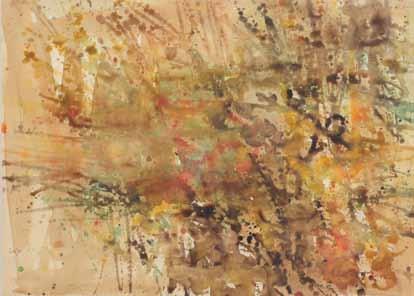 Gat (1919-1987) Houses / Early 1960s / Oil on cardboard / 48X68 cm / Signed $1200-1600.